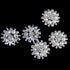 Artibetter 10pcs Pearl Rhinestone Flower Buttons Faux Pearl Button Embellishment Accessory Bags Shoes Dress and DIY Craft (Silver)...