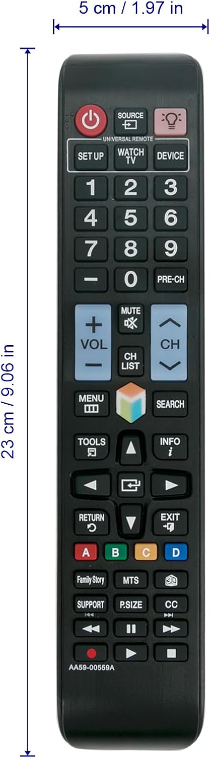 AA59-00559A Replaced Remote fit for Samsung TV PN51E6500 PN51E6500EF PN51E7000 UN32ES6500F UN32ES6500FXZA UN40EH6030F UN40ES6500F UN40ES6500FXZA U...