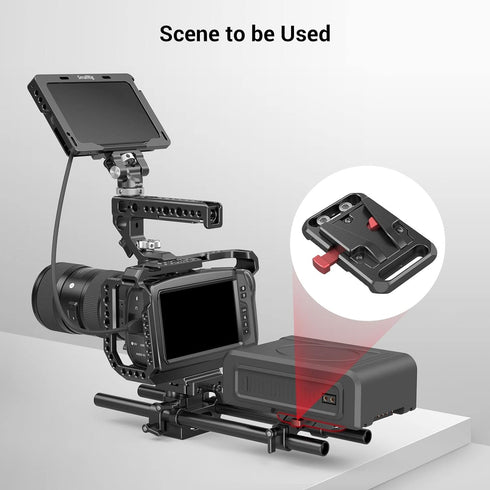 SmallRig Mini V Mount Battery Plate, V-Lock Mount Battery Plate with 1/4"-20 Threads - 2987...