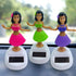 Blue Solar Powered Dancing Hula Girl Dashboard Decorations Swinging Bobbleheads Toy Collection Figurines for Auto Interior Home Decor Solar Power ...