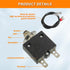 Push Button Circuit Breaker 3 Amp, Fuse Tester Manual Reset 32V, Low Voltage Protection, with 18 AWG wires?Hex Nut?Grip Nut Ring...