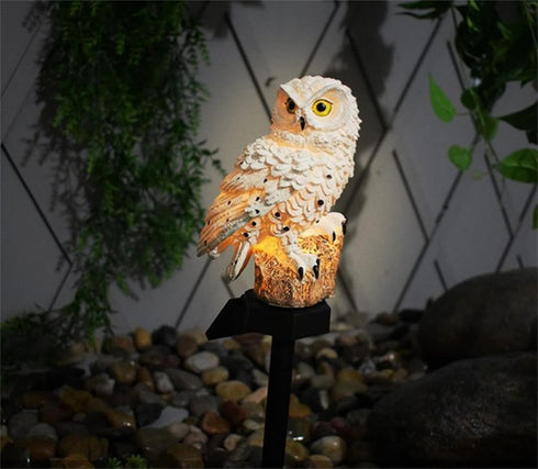 Outdoor Owl Solar Light, Owl Solar Garden Light, Waterproof Decoration with Stakes, Waterproof Warm White LED Light for Garden, Yard, Sidewalk Dec...