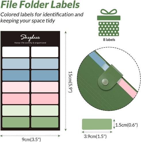 SKYDUE Expanding File Folders with 8 Pockets, Accordion File Organizer with Labels, Portable Paper Bill Receipt Organizer, Letter Size, Home Schoo...