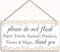 Wood Sign Wall Art Poster Coffee bar Bar Sign Home Decor,Please do not Flush Paper Tissues Wipes Thank You - Neutral Colour Septic Tank Notice Han...