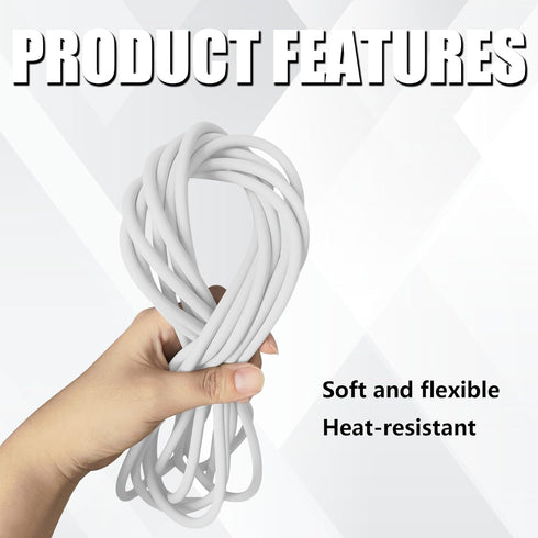 Backer Rod 1/4 Inch, EPDM Rubber Foam Caulk Saver 50' White Weather Strip Seal for Concrete Joints, Wall Cracks, Driveway and Joint Fillers....