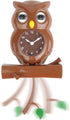 Lily's Home Pendulum Owl Clock with Revolving Eyes and Swinging Branch, Battery Powered and Wall Mountable, Wonderful and Whimsical Addition to Th...