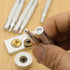 ArrErr 7 Pack Rivet Setter Tool with Base Snap Fasteners Kit Install Leather Die Punch Hole Kit 633 831 Press Studs Anvil Fixing Set for Leatherwo...