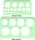 LOKUNN 2 Pcs Circle Template for Drawing, Ruler Quilling Tool, Round Hole Ruler Tool, Multi-Function Round Plastic Geometric Stencil Rulers Drawin...