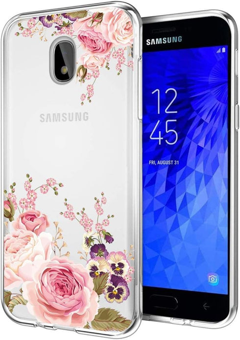 for Galaxy J3 2018 Case,for Galaxy J3 Star Case,J3 Achieve Case,J3 Orbit/J3 Aura/Sol 3 Case, Clear Flexible TPU Soft Rubber Silicone Cover Phone C...