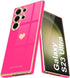 Teageo for Samsung Galaxy S23 Ultra Case for Women Girl Cute Love-Heart Luxury Soft Back Cover Raised Full Camera Protection Bumper Silicone Shock...