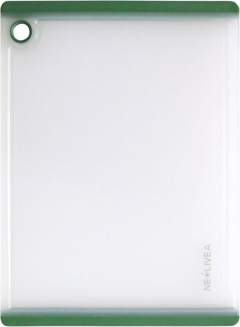 Kitchen Plastic Cutting Board Set | BPA-Free Chopping Boards with Non-slip Feet, Juice Grooves, and Dishwasher Safe Design | White Color | Include...