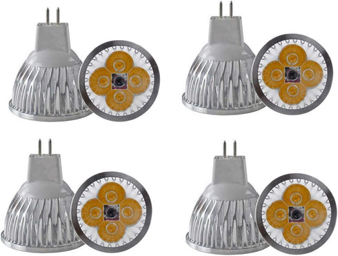 JKLcom 4W LED MR16 Bulbs 12V 4W LED Spotlight Bulb for Landscape Track Light, MR16 GU5.3 Base,12 Volt,4W(35W Equivalent Halogen Replacement),Warm ...