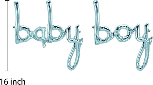 Tellpet Baby Boy Balloons, Blue Baby Boy Letter Balloon Baby Shower Decorations for Boy...