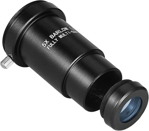 1.25 Inch 5X Barlow Lens Telescope Accessory,5X Magnification, Fully Multi-Coated Metal, with M42 Thread Camera Connect Interface - for 1.25” Tele...