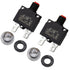 13 Amps Thermal Circuit Breakers 125/250V AC 32V DC Push Button Manual Reset Overload Protector Switch 13A 2 Pack with Transparent cover...