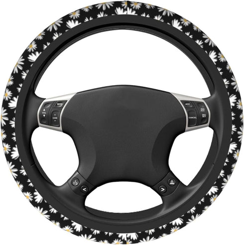 Daisy Steering Wheel Cover Auto Steering Wheel Protector 15 inch Fit Auto SUV Vans Trucks...
