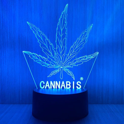 420 Leaf 3D LED Table Lamp Night Light Optical Visual Illusion Home Decor Lighting...