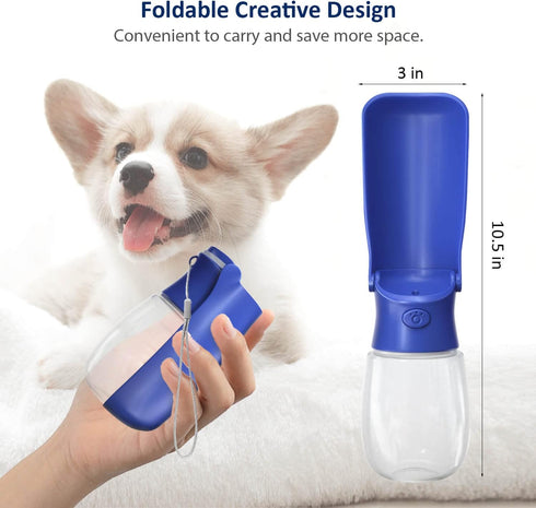 WePet Foldable Portable Dog Water Bottle Puppy Water Dispenser with Drinking Feeder, 12 OZ, High-temperature Resistant Leak Proof for Pets Outdoor...