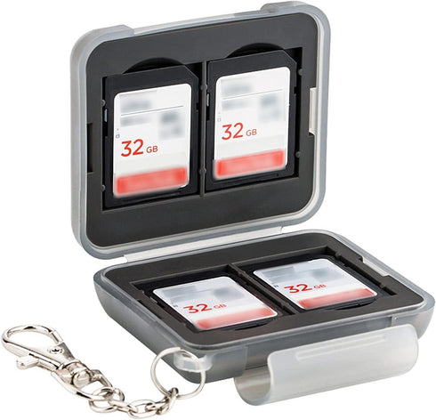PROfezzion SD Card Holder Case Water-Resistant: Portable 12 Slots Memory Card Case for 8 Micro SD Card & 4 SD/SDXC/SDHC Card, Memory Card Hard Car...