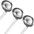 meekoo 3 Pieces Stainless Steel Ladle Soup Handle Ladle with Pouring Rim for Kitchen Cooking Soup Sauce(3 oz)...