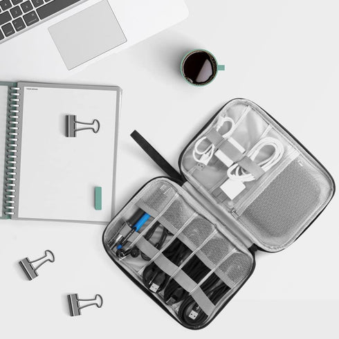 HCFGS Electronics Organizer Travel Case,Cord Organizer Travel,Tech Bag,Waterproof Electronics Organizer for Hard Drives, USB Cables,Flash Drive,Ph...