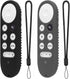 2 Pack Silicone Case for Chromecast with Google TV 2020 Voice Remote Protective Cover for 2020 Chromecast Voice Remote (Black+Dark Gray)...