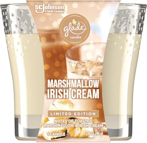 Glade Candle Jar, Air Freshener, Marshmallow Irish Cream, 3.4 oz...