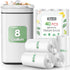 8 Gallon 40 Counts Strong Medium Trash Bags Garbage Bags by Teivio, Bin Liners, for Home Office Kitchen, Clear...