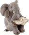 Top Collection Miniature Garden Elephant Reading Book, Gray...
