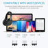 Terasako Magnetic Charging Cable 5-Pack (3/3/6/6/10FT) - 540° Rotating Magnetic Phone Charger Cable with LED Light - 90° Angle Connector, Nylon-Br...