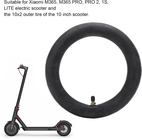 10 Inch Replacement Inner Tubes Inner Tubes 10x2 Straight Valve Tyre Inner Tube for M365 1S/LITE//PRO2 Electric Scooter Riding...