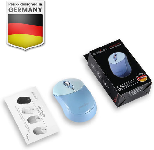 Perixx PERIMICE-802BL Wireless Bluetooth Mouse - Portable Design - Compatible with Windows, iOS, and Android PC, Laptop, Tablet, and Smartphone - ...