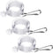 3pcs 1” Plastic Flag Pole Ring with Hook, Anti Wrap Flagpole Mounting Clip, Rustproof Adjustable Flag Pole Hardware Accessories for Various Outdoo...