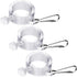 3pcs 1” Plastic Flag Pole Ring with Hook, Anti Wrap Flagpole Mounting Clip, Rustproof Adjustable Flag Pole Hardware Accessories for Various Outdoo...