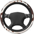 Swono Cow Skin Universal Neoprene Steering Wheel Cover Australian Cow Skin Brown 15 Inch Steering Wheel Covers, Printed Steering Wheel Elastic Pro...