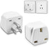 UK to US plug adapter, OFOAEEA 2 Pack UK to US America Plug Adapter, UK Plug Adapter to USA Converter, Converts All Type G Plugs from United Kingd...