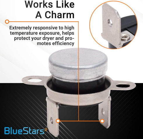 Ultra Durable 134711401 Dryer Thermal Limiter Replacement Part by BlueStars - Exact Fit for Frigidaire & Kenmore Dryers - Replaces 7134711400 134711400