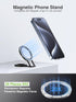 Dual Magnetic Foldable Phone Stand for Desk & Gym, for Magsafe Adjustable Travel Cell Phone Holder, All-Metal Portable Desktop Cellphone Stand Com...