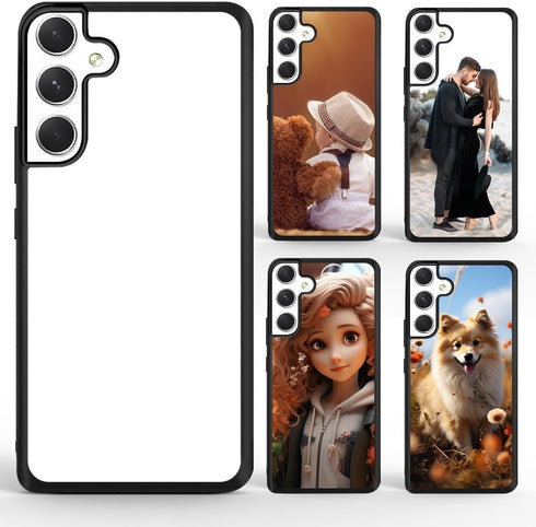 5 PCS for Galaxy A15 Sublimation Case,Soft Slim TPU + Aluminum Blank Printable DIY Custom Phone Case for Girls Boy,Anti-Scratch Anti-Slip Shockpro...