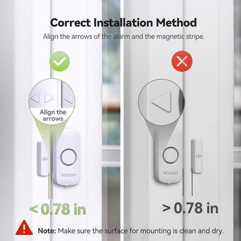 Window Alarm Door Alarms for Kids Safety, VOXON Wireless Door Alarm for Home Security Personal Security Window Alarms Sensor Burglar Door Alarm fo...