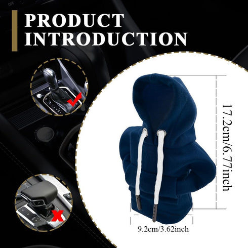 Car Shift Gear Cover, Fashionable Sweater Hoodie Auto Gear Shift Knob Protector, Funny Gear Shift Hoodie for Knob Cover Gift, Universal Auto Inter...