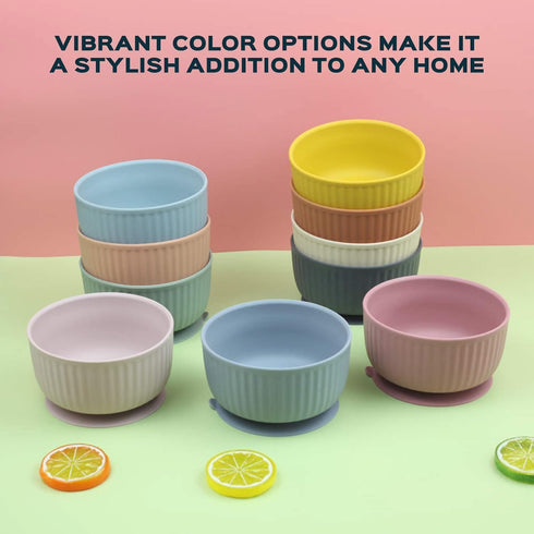 Cat Bowls with Suction Cup 13 Oz — Elevated Silicone Pet Dish with Non-Slip Bottom for Dry Food, Wet Food and Water (Soft pink)...