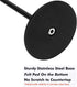 Black Hand Towel Holder Stand for Bathroom Vanity Countertop Stainless Steel T-Shape Freestanding Towel Rack Stand Towel Bar for Bathroom Kitchen ...