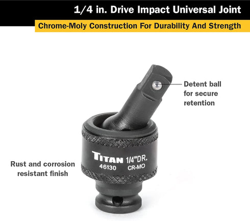 Titan 46130 1/4-Inch Drive Impact Universal Joint Socket...