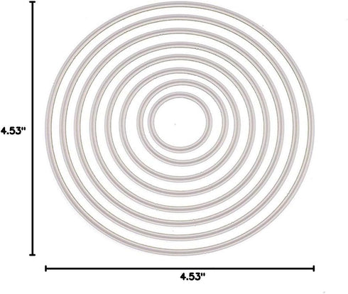 1 Pack Round Metal Cutting Dies Circle Frame Background Die Cuts Card Making Scrapbooking Thanksgiving Christmas Craft Dies...