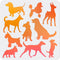 Dog Stencil Dog Drawing Stencils 11.8×11.8inch Reusable Flexible Pet Painting Template Smooth Edge for Farmhouse Home Decor Paint on Wood/Fabric/W...