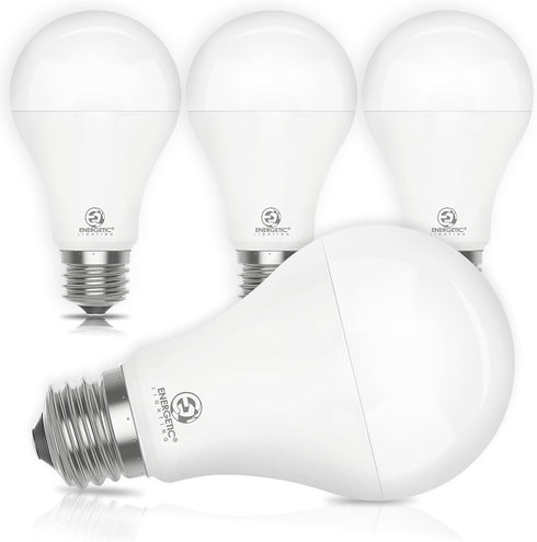 E ENERGETIC LIGHTING 4 Pack 150 Watt LED Light Bulb, Super Bright A21 Daylight 5000K, Non-Dimmable, 2300LM LED Bulb, High Lumen Light Bulbs, E26 B...