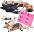 Fewo 6-Cavity Sleeping Dog Corgi and French Bulldog Silicone Mold for Fondant Chocolate Candy Gum Paste Polymer Clay Resin Kitchen Baking Sugar Cr...