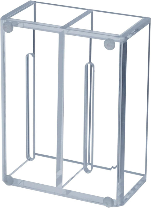 MyGift Modern Premium Clear Acrylic Sponge Holder for Kitchen Sink, Counter Dual Sponge Storage Rack, Countertop Caddy with 2 Compartments for Dis...