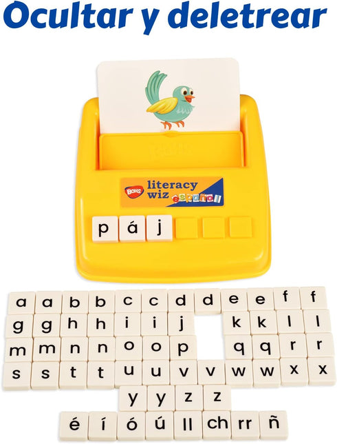 BOHS Spanish Literacy Wiz Spelling Game - Espanol Lower Case 60 Flash Cards - Preschool Language Learning Educational Toys...